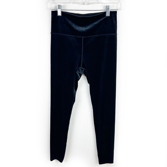 Athleta Elation Velvet Tight Black High-Rise leggings size: S - Picture 2 of 12
